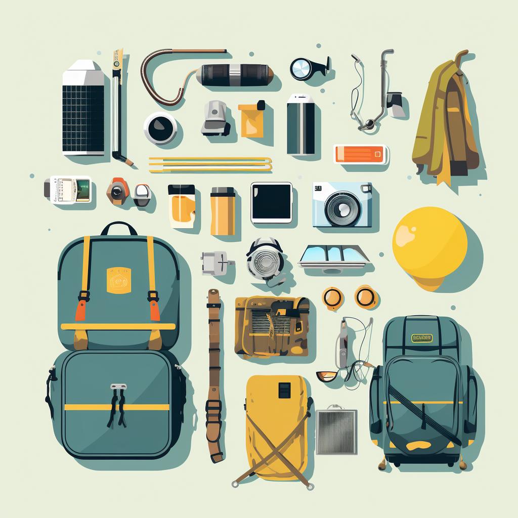 Travel gadgets made from recycled materials.